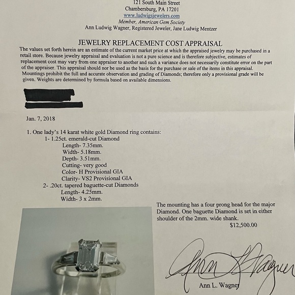 Antique 1.5+ctw Brilliant Emerald Cut Diamond Ring - Picture 5 of 7